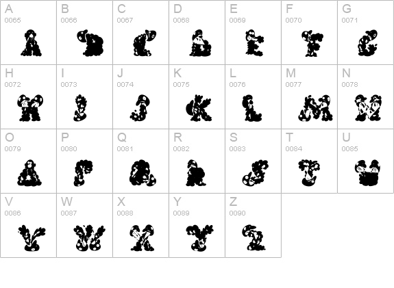 Handlinormal uppercase A-Z preview