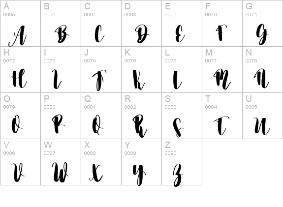 Handmade2 uppercase A-Z preview