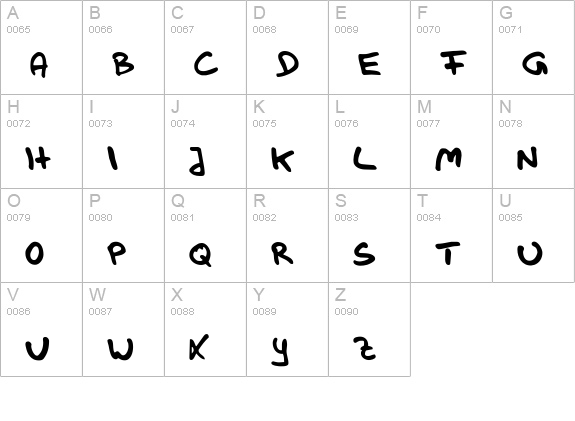 Handwerk uppercase A-Z preview