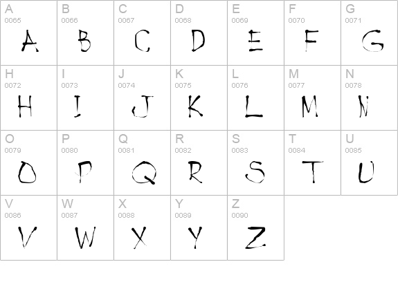 Handwrite-Inkbl uppercase A-Z preview