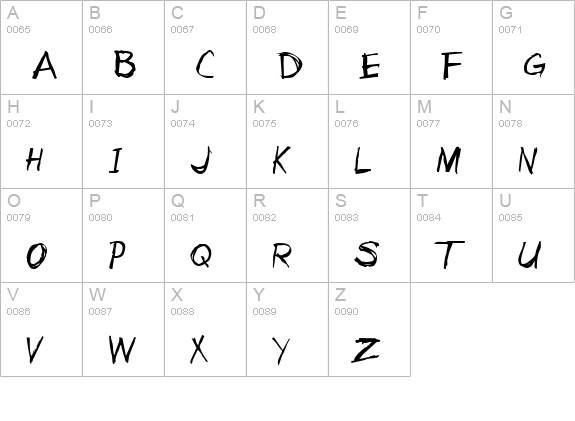 Handwrite-Marker uppercase A-Z preview