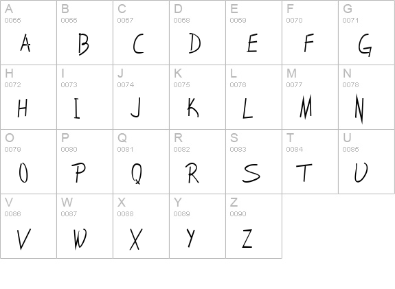 Handwrite-Pen uppercase A-Z preview