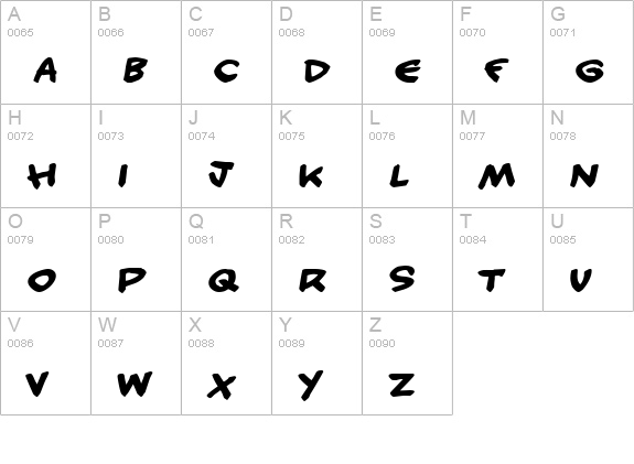 Handy candy uppercase A-Z preview