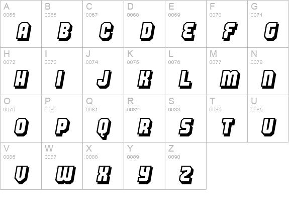 Hang the DJ uppercase A-Z preview