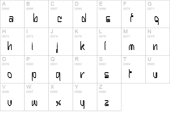 Hanger Condensed Bold uppercase A-Z preview