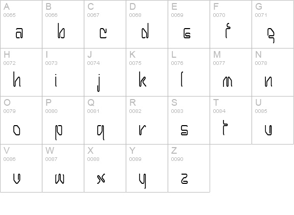 Hanger Condensed Normal uppercase A-Z preview