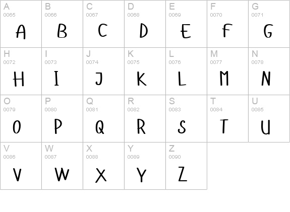 Hangyaboly uppercase A-Z preview