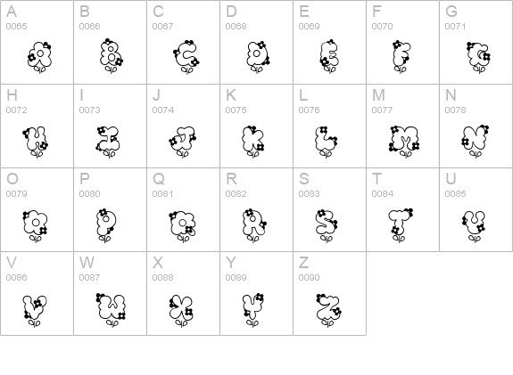 Hannah uppercase A-Z preview