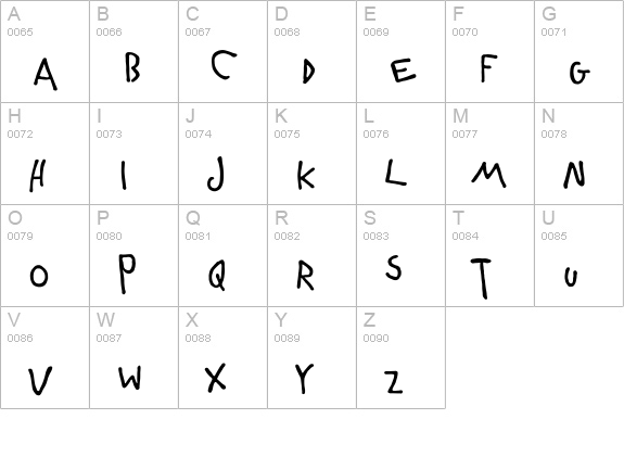 HanselEF-Regular uppercase A-Z preview