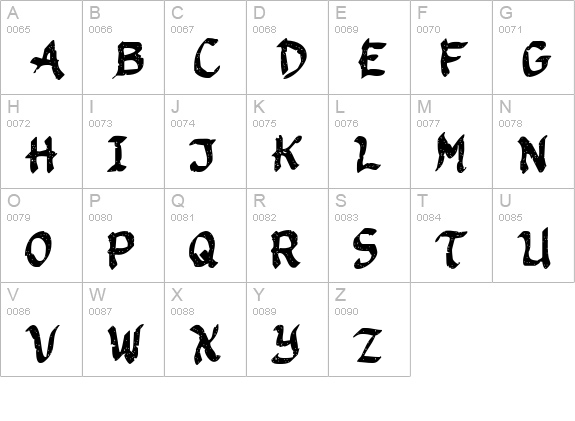 Happy Customer uppercase A-Z preview