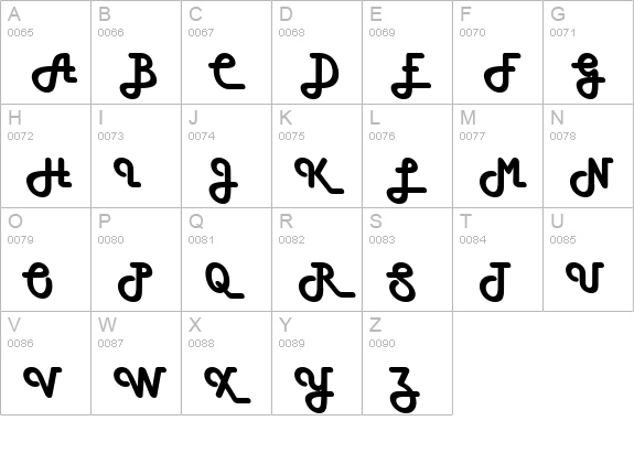 Happy Days Upright uppercase A-Z preview