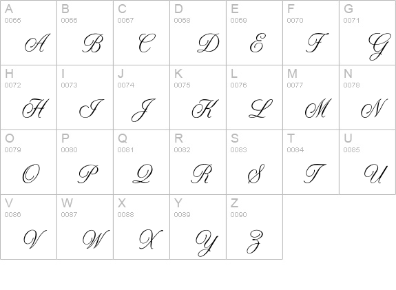 HappyBirthday uppercase A-Z preview
