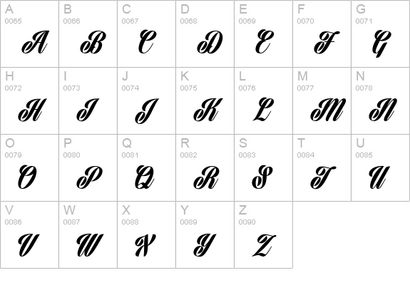 Harbell Personal Use Only uppercase A-Z preview