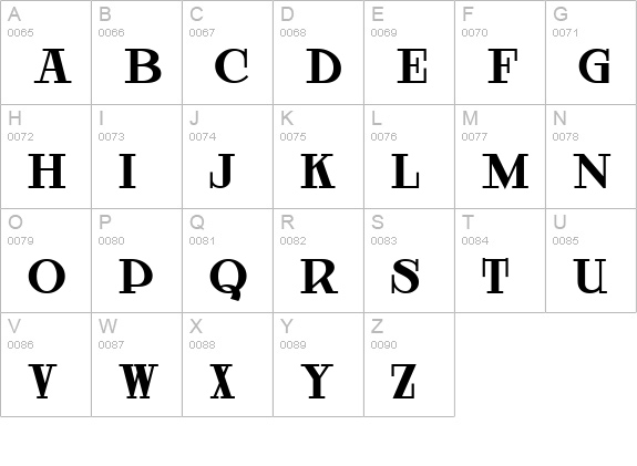 HardlyWorthit uppercase A-Z preview