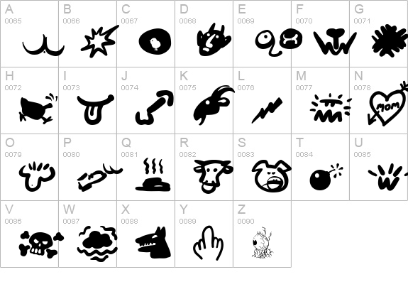 HardTalk uppercase A-Z preview