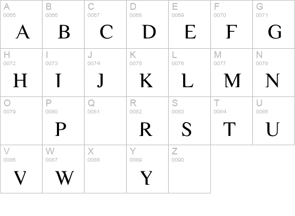 HardTimes uppercase A-Z preview