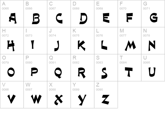 HardyHarHarNF Medium uppercase A-Z preview