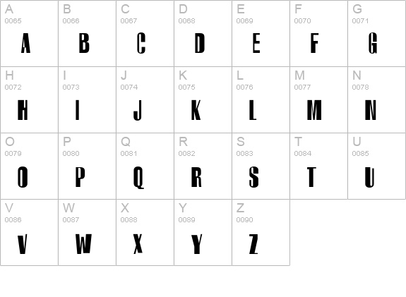 Harlem Normal uppercase A-Z preview