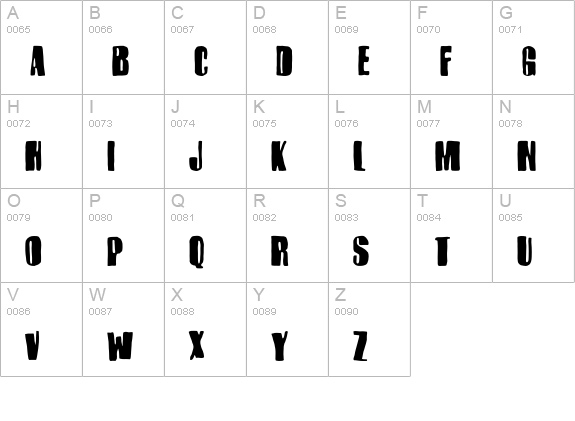 Harlem-Slang Bold uppercase A-Z preview