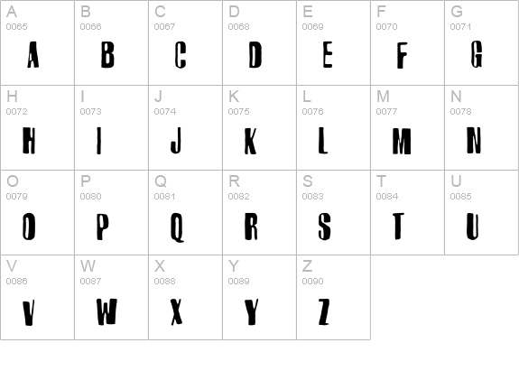 Harlem-SlangNormal uppercase A-Z preview