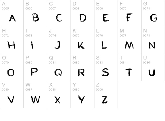 HARLEY QUEEN uppercase A-Z preview