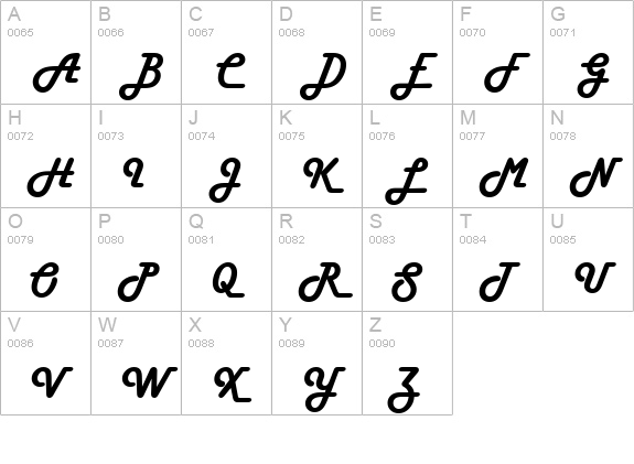 Harlow ICG Solid uppercase A-Z preview
