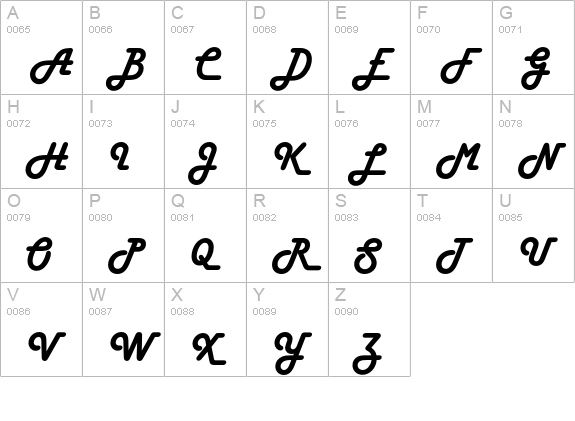 Harlow Solid Std uppercase A-Z preview
