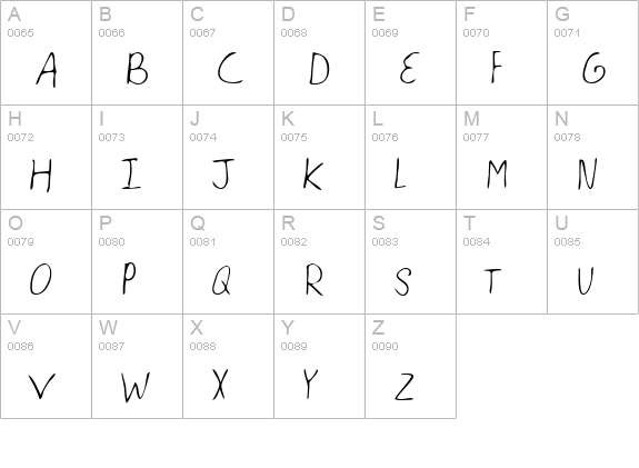 HarmonsHand Regular uppercase A-Z preview