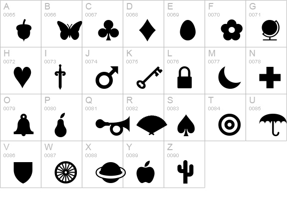 Harold's Pips uppercase A-Z preview