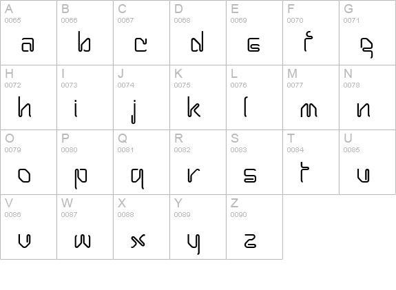 Harpoon uppercase A-Z preview