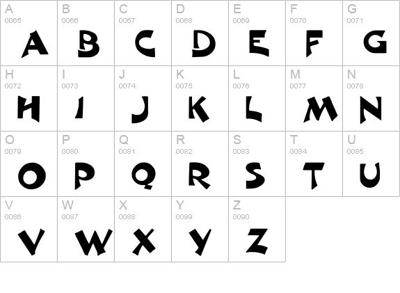 Harquers uppercase A-Z preview