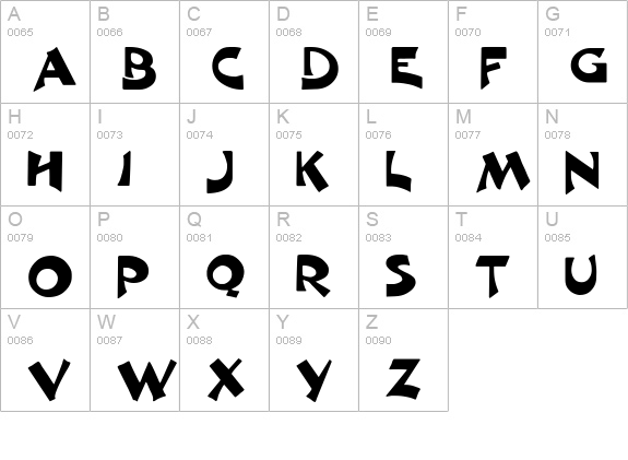 Harquil uppercase A-Z preview