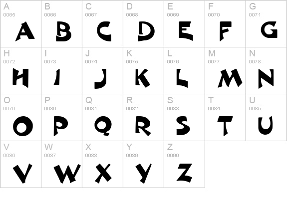 Harquil Regular uppercase A-Z preview