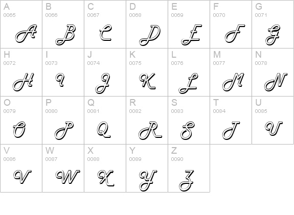 Harrogate-Regular uppercase A-Z preview