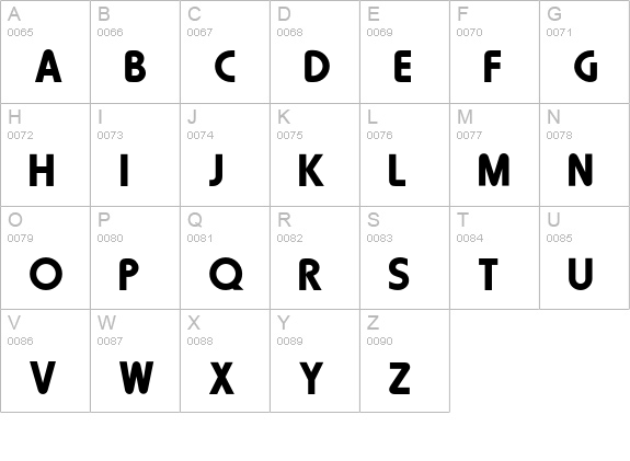 HarryFatt uppercase A-Z preview