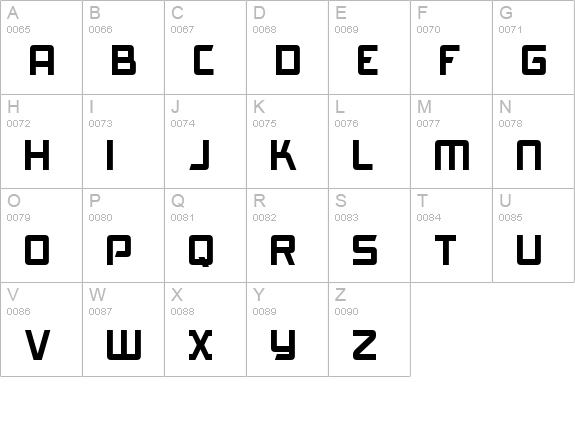 Hartland Regular uppercase A-Z preview