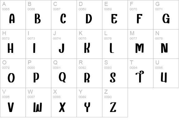 Hasta Lavista uppercase A-Z preview