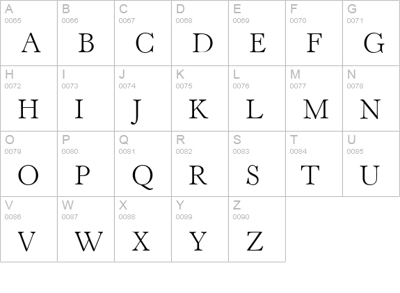 Hastings-Regular uppercase A-Z preview