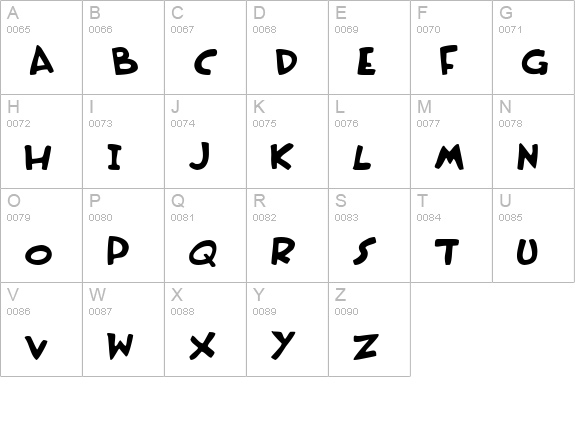 Hasty Pudding uppercase A-Z preview