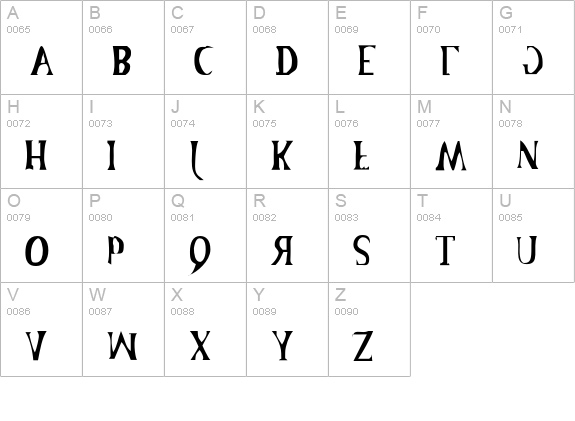 HateNoteIncensed uppercase A-Z preview