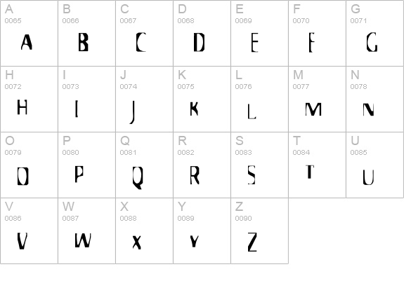 HateNoteSlanderous uppercase A-Z preview
