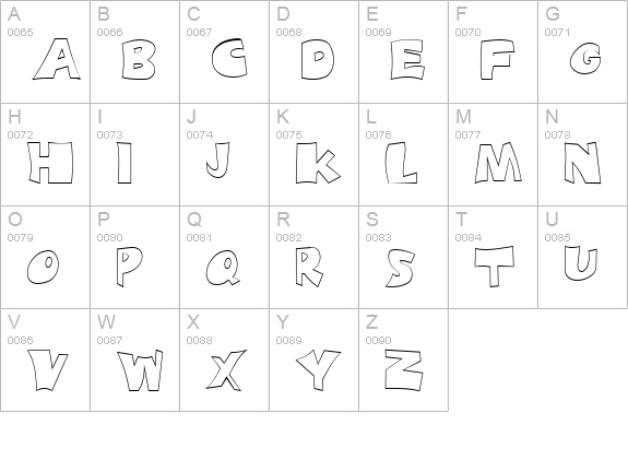 HattrickOpen uppercase A-Z preview