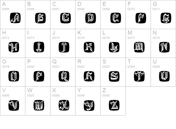 HauntedBricks uppercase A-Z preview