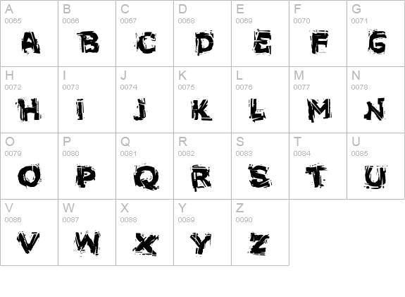 Havoc uppercase A-Z preview