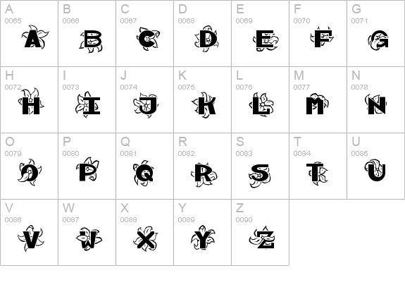 Hawaiiah uppercase A-Z preview