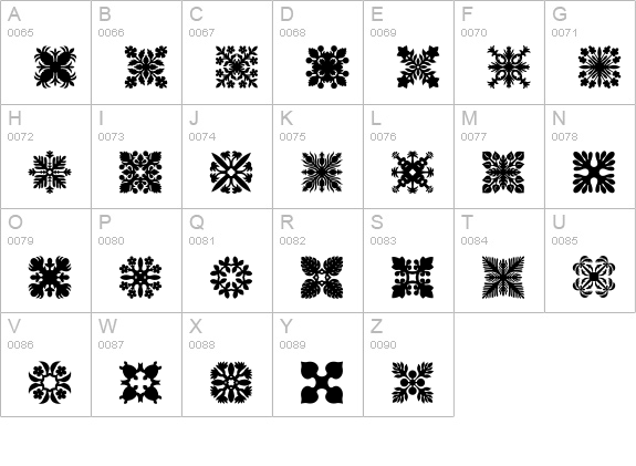 Hawaiian Quilt2 uppercase A-Z preview