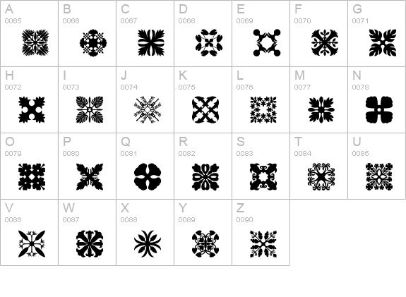 Hawaiian Quilt3 uppercase A-Z preview