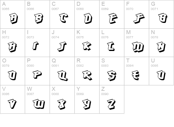 Hawkeye uppercase A-Z preview