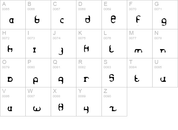 Haze uppercase A-Z preview