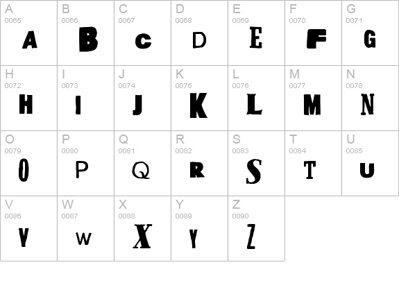 Head Surgery uppercase A-Z preview